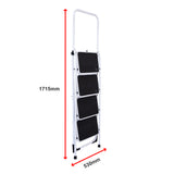 Foldable Non Slip 4 Step Steel Ladder - Extra Image