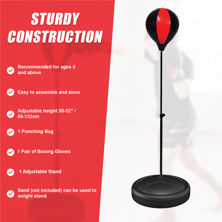 Kids Boxing Punching Bag Set &ndash; Children&rsquo;s Training Gloves & Fitness Stand