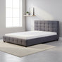 Linen Fabric Queen Deluxe Bed Frame Grey