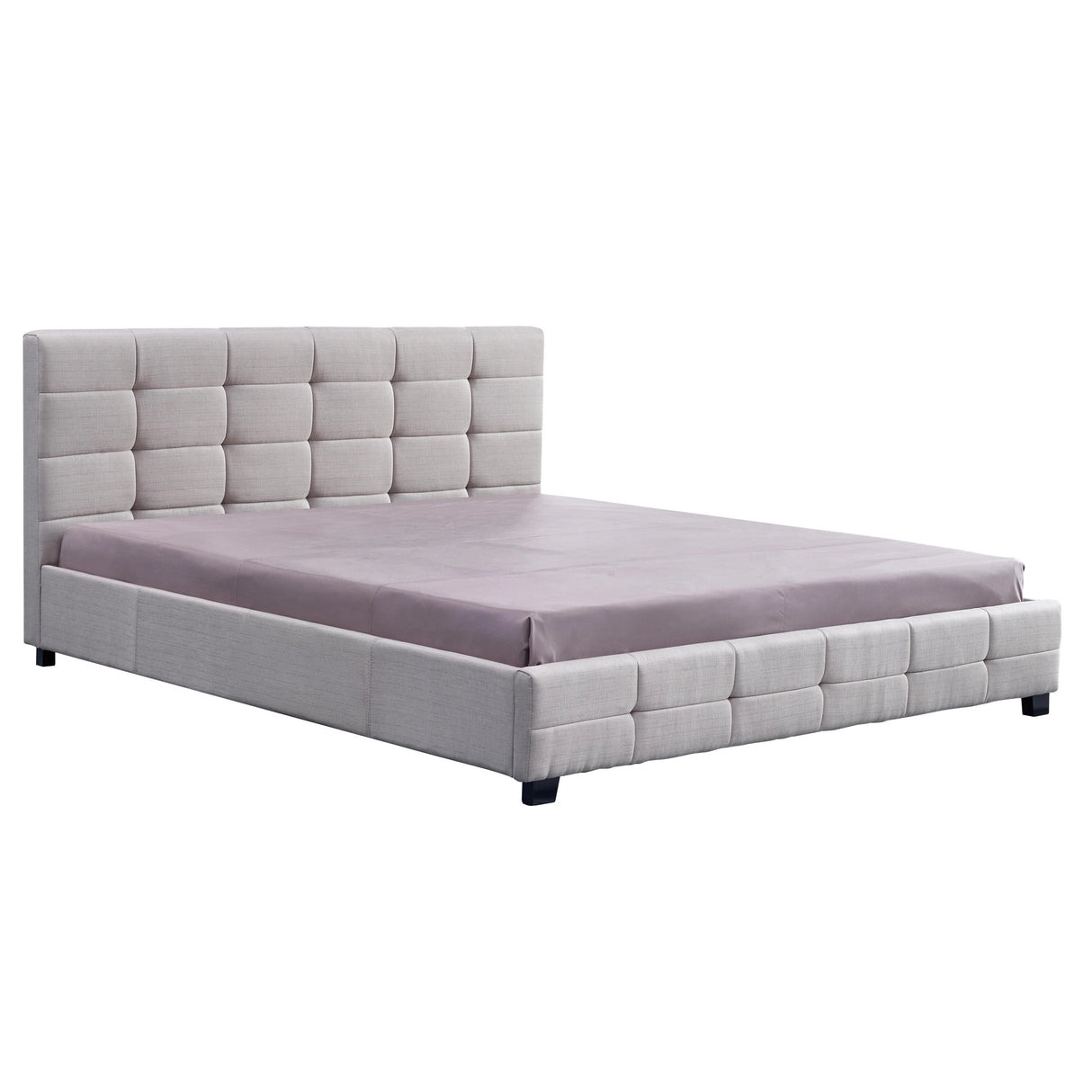 Linen Fabric King Deluxe Bed Frame Beige