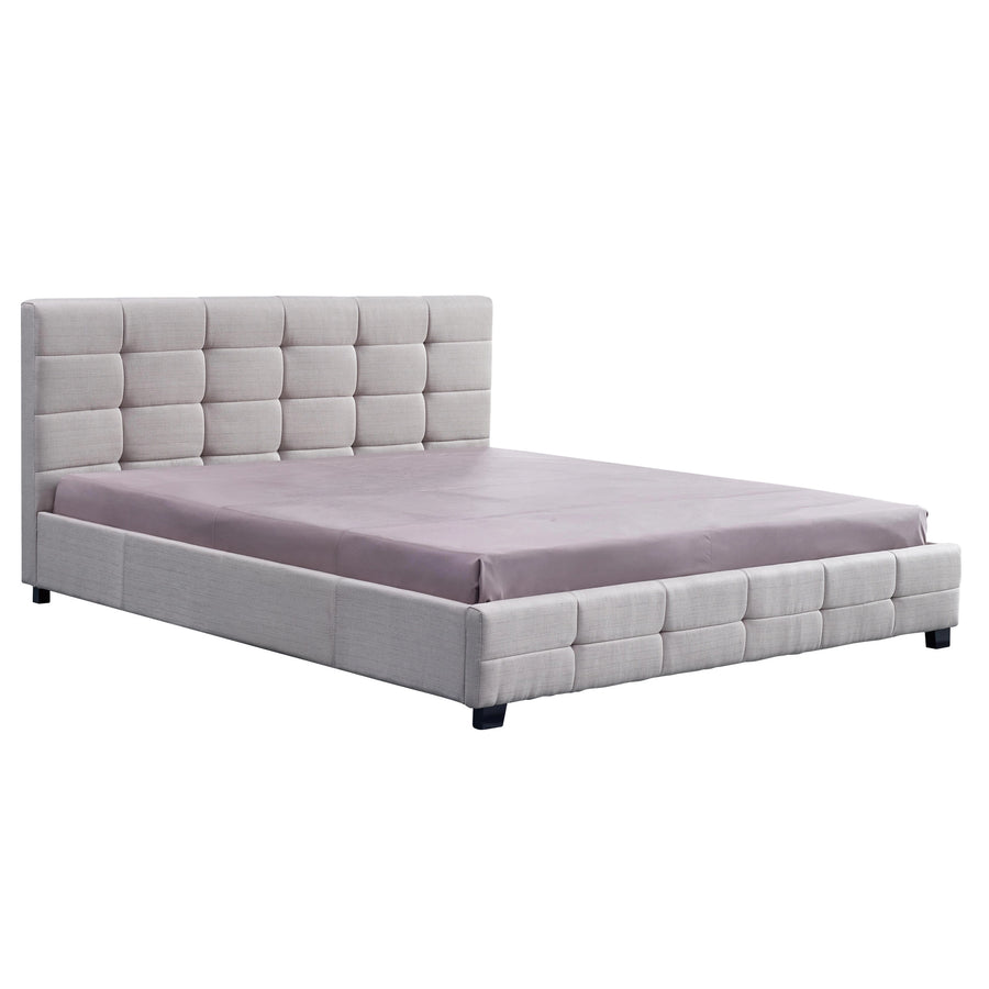 Linen Fabric King Deluxe Bed Frame Beige