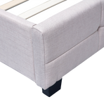 Linen Fabric King Deluxe Bed Frame Beige