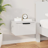 Wall-mounted Bedside Cabinets 2 pcs High Gloss White 34x30x20 cm - Side View