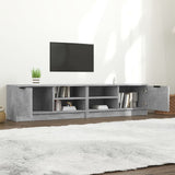 TV Cabinets 2 pcs Concrete Grey 80x35x36.5 cm Engineered Wood - Side View