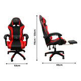 Spire Zinc Adjustable Gaming/Office Chair - Red and Black - Side View
