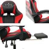 Spire Zinc Adjustable Gaming/Office Chair - Red and Black - 45-Degree Angle