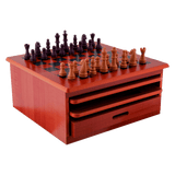 10 in 1 Wooden Chess Board Games Slide Out Checkers House Unit Set - Top-Down View