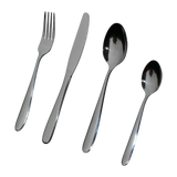 32 Piece Stainless Steel Cutlery Set Knives Fork Spoon Teaspoon - Side View