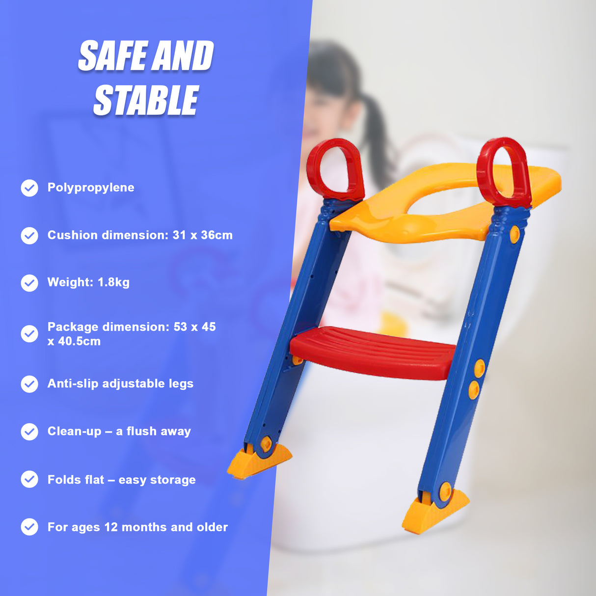 Kids Toilet Ladder Toddler Potty Training Seat