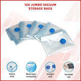 10X Jumbo Vacuum Storage Bags &ndash; Space Saver Seal Bags for Clothes, Bedding, Blankets & Travel Organisation - Front View
