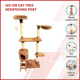 122 cm Cat tree Scratching Post - Front View