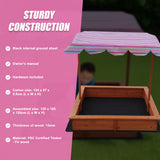 Kids Wooden Toy Sandpit with Adjustable Canopy - Extra Image