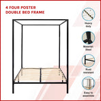 4 Four Poster Double Bed Frame