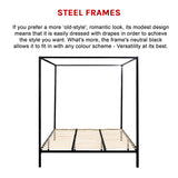 4 Four Poster King Bed Frame - Close-Up Angle