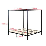 4 Four Poster King Bed Frame - Low Angle
