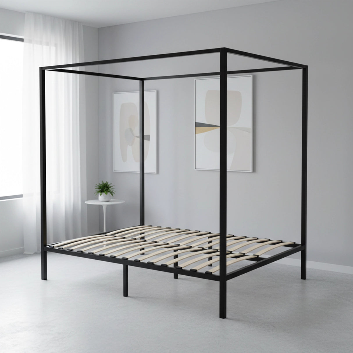4 Four Poster Queen Bed Frame