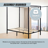 4 Four Poster Queen Bed Frame