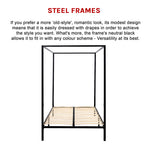 4 Four Poster Queen Bed Frame