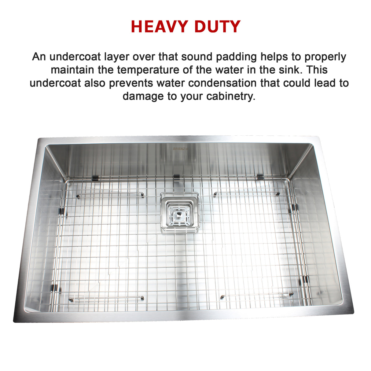 810x505mm Handmade 1.5mm Stainless Steel Undermount / Topmount Kitchen Sink with Square Waste