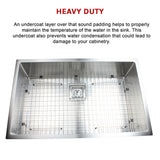 810x505mm Handmade 1.5mm Stainless Steel Undermount / Topmount Kitchen Sink with Square Waste