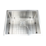 550x455mm Handmade 1.5mm Stainless Steel Undermount / Topmount Kitchen Sink with Square Waste