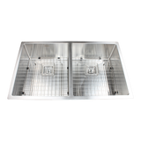 835x505mm Handmade 1.5mm Stainless Steel Undermount / Topmount Kitchen Sink with Square Waste