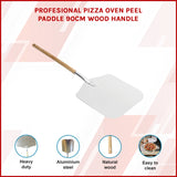 Profesional Pizza Oven Peel Paddle 90cm Wood Handle - Front View