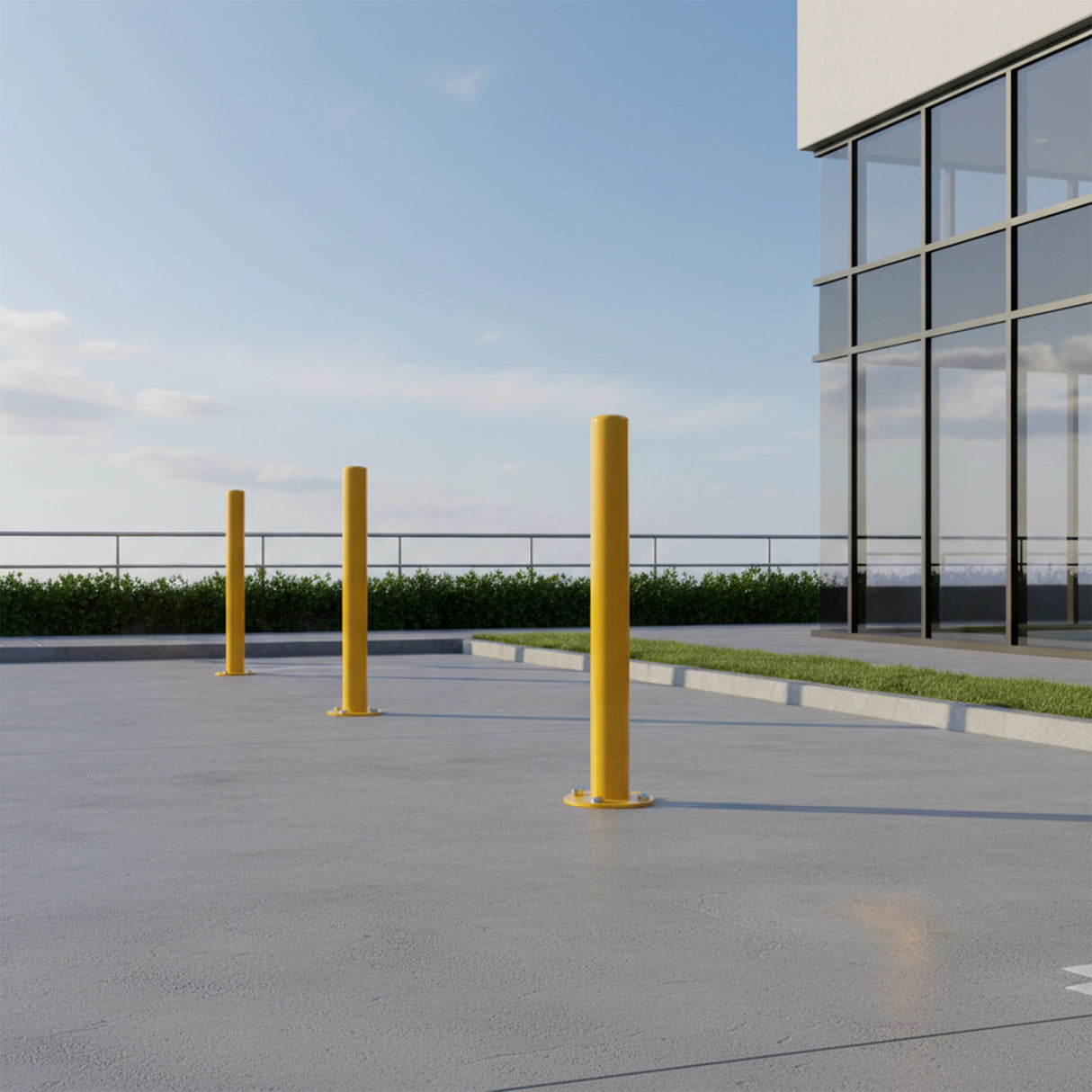 Yellow Heavy Duty Steel Bollard Post