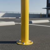 Yellow Heavy Duty Steel Bollard Post - Side View
