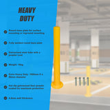 Yellow Heavy Duty Steel Bollard Post - Top-Down View