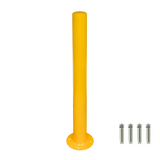 Yellow Heavy Duty Steel Bollard Post - 45-Degree Angle