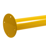 Yellow Heavy Duty Steel Bollard Post - Low Angle