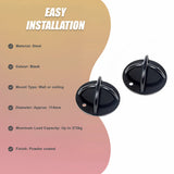 Pair of Black Wall Anchor Mounts for Battle Ropes and Suspension - Extra Image