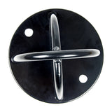 Pair of Black Wall Anchor Mounts for Battle Ropes and Suspension