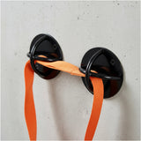 Pair of Black Wall Anchor Mounts for Battle Ropes and Suspension - 45-Degree Angle