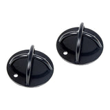 Pair of Black Wall Anchor Mounts for Battle Ropes and Suspension