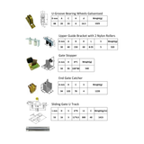 Sliding Gate Hardware Accessories Kit - 6m Track, Wheels, Stopper, Roller Guide