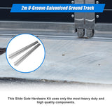 Sliding Gate Hardware Accessories Kit - 2m Track - Top-Down View