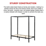 4 Four Poster Single Bed Frame