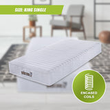 Contour Encased Coil King Single Mattress &ndash; Hybrid Support with CertiPUR-US&reg; Certified Foam Comfort Layers