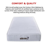 Contour Encased Coil King Single Mattress &ndash; Hybrid Support with CertiPUR-US&reg; Certified Foam Comfort Layers