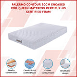 Contour Encased Coil Queen Mattress &ndash; Hybrid Support with CertiPUR-US&reg; Certified Foam Comfort Layers