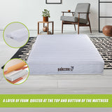 Contour Encased Coil Queen Mattress &ndash; Hybrid Support with CertiPUR-US&reg; Certified Foam Comfort Layers