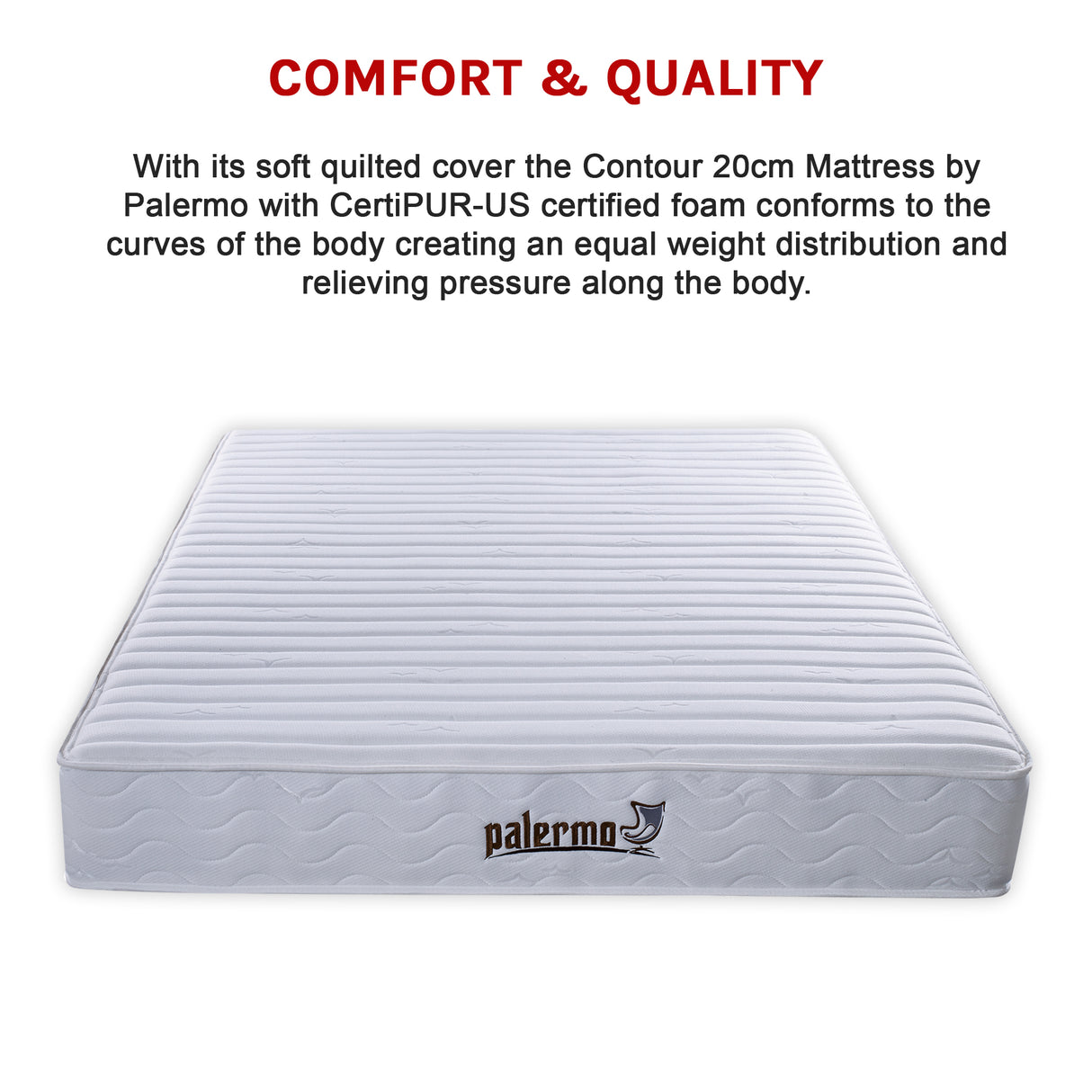 Contour Encased Coil King Mattress &ndash; Hybrid Support with CertiPUR-US&reg; Certified Foam Comfort Layers