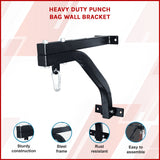 Heavy Duty Punch Bag Wall Bracket &ndash; Steel Boxing Bag Holder for Home Gym - Close-Up Angle