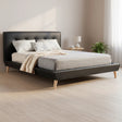 Double PU Leather Deluxe Bed Frame Black