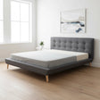King Linen Fabric Deluxe Bed Frame Grey