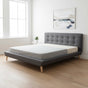 King Linen Fabric Deluxe Bed Frame Grey