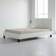 King Single PU Leather Bed Frame White