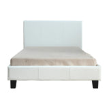 King Single PU Leather Bed Frame White - Rear View